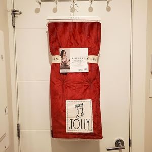 NEW Rae Dunn Jolly Bright Red Cozy Christmas Throw Blanket 🎅🎄